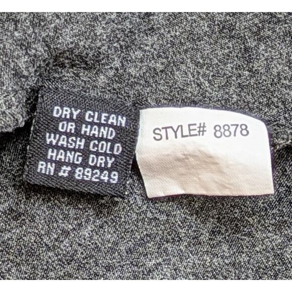 Lynn Ritchie Silver Tunic Top Medium Heather Gray Black Lace Jersey Whimsygoth - Picture 12 of 12